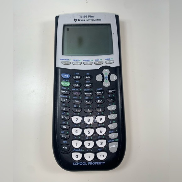 Ti-84 Plus Texas Instruments Graphing Calculator Black Grey Yellow No Back Cover - Picture 1 of 2